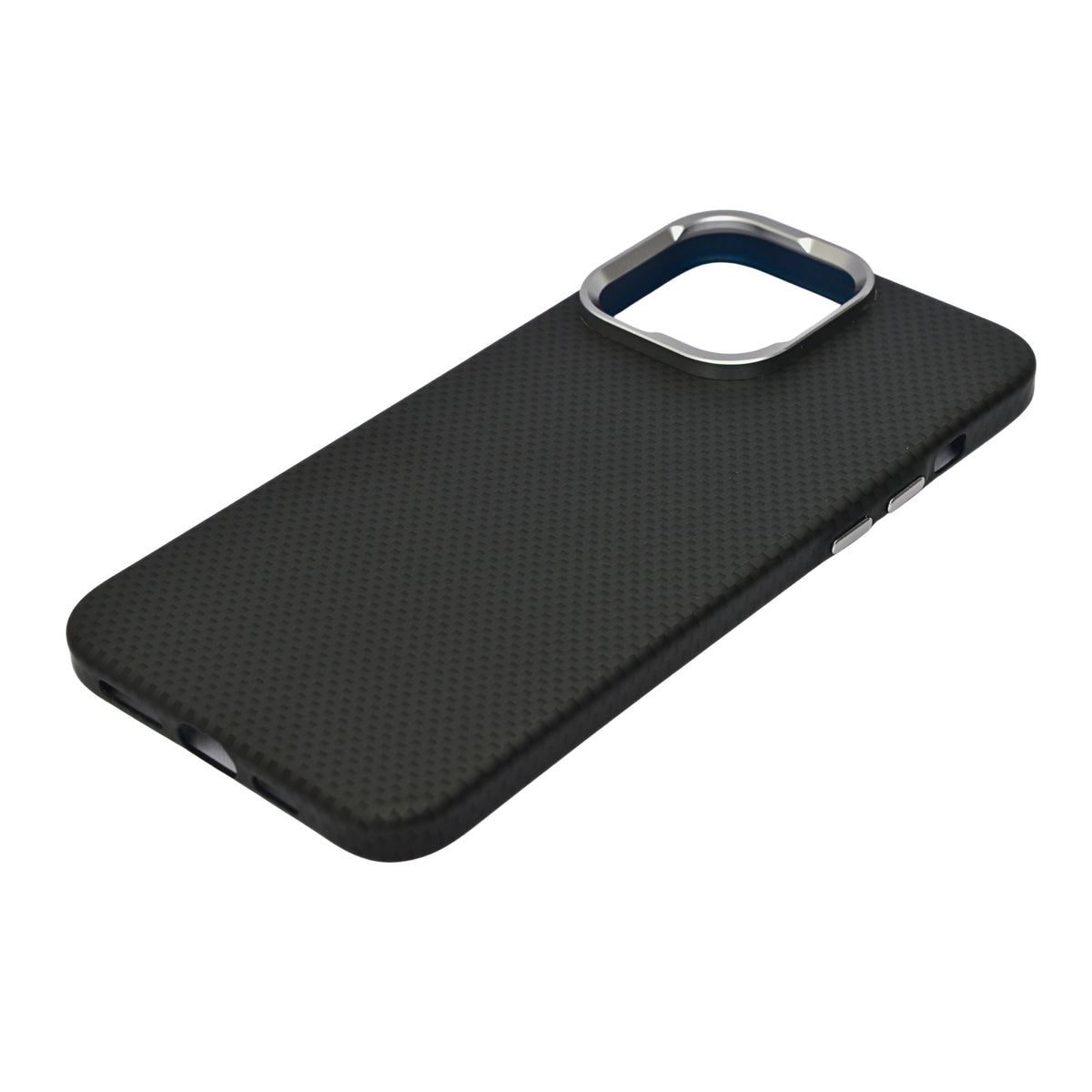 Carbon Fiber Texture MagSafe Compatible with Metal Camera Phone Case for iPhone 15 Pro