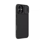 Carbon Texture with Sliding Camera Protector Phone Case for iPhone 16 Plus