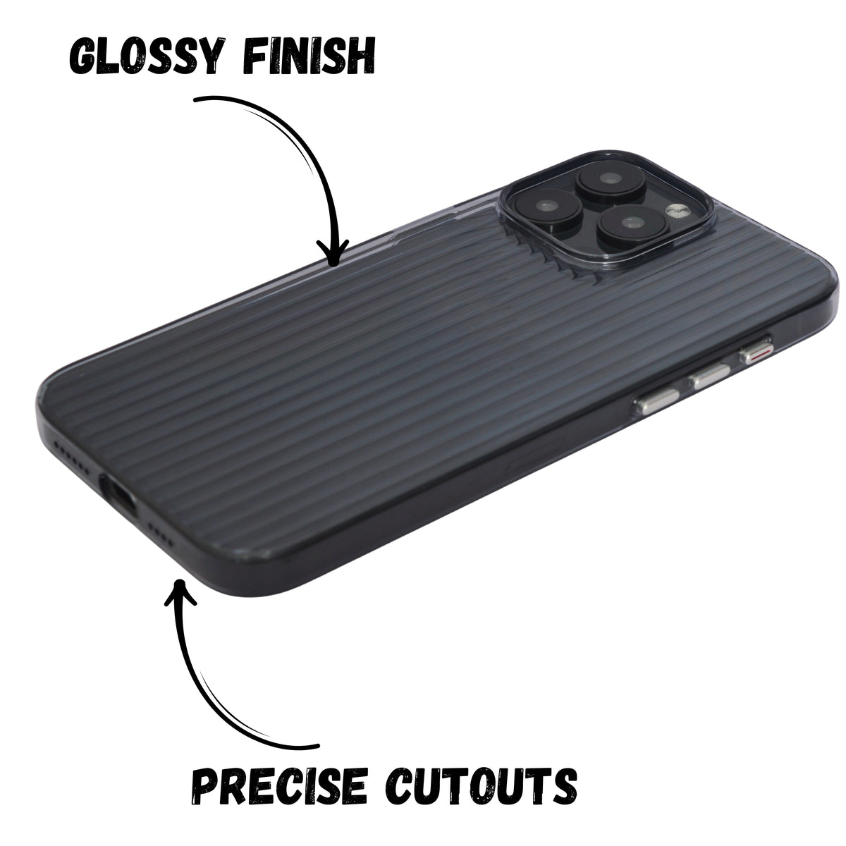 Hard Protective Striped Glossy Finish Phone Case for iPhone 14 Pro Max
