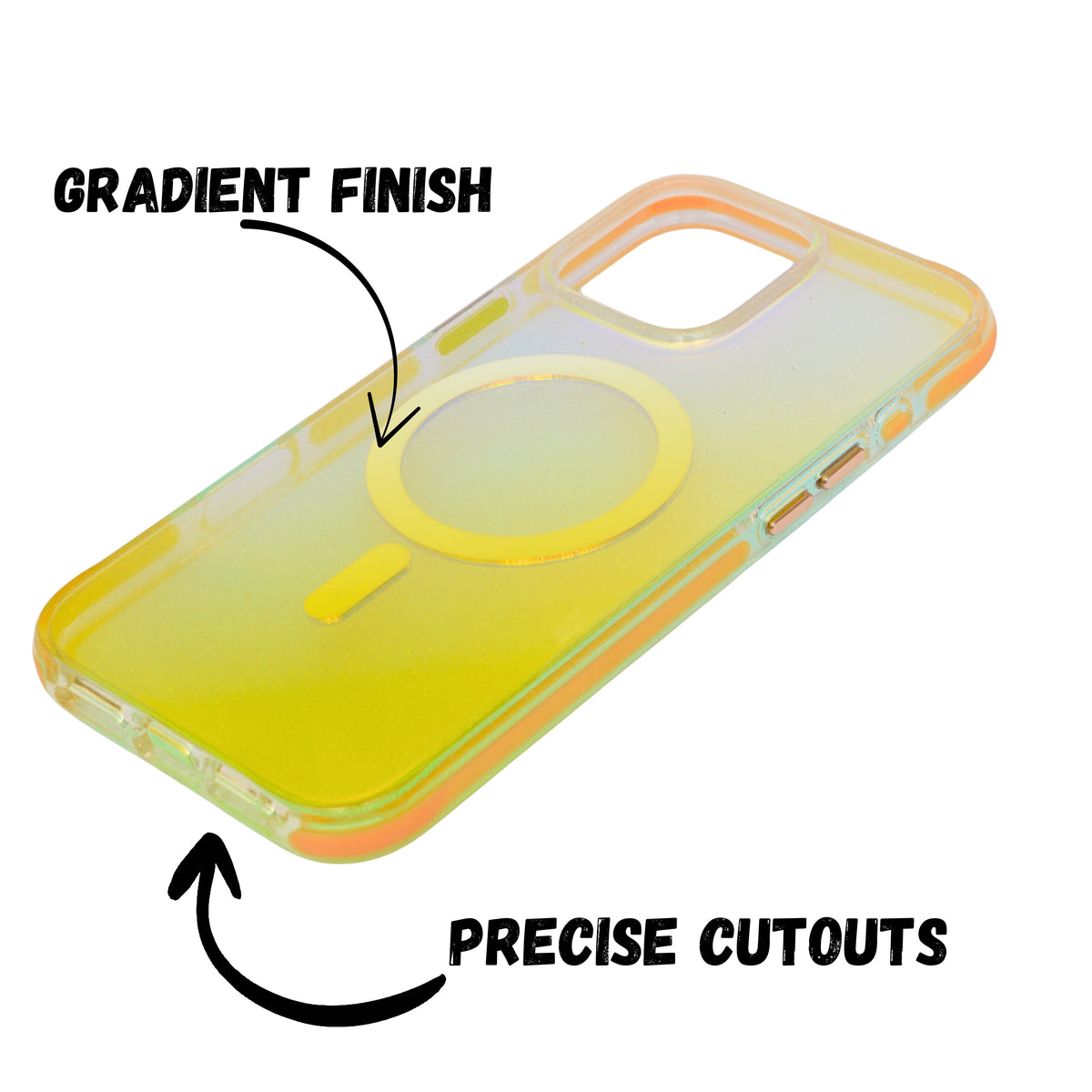 Glitter Gradient MagSafe Compatible Phone Case for iPhone 16 Pro Max
