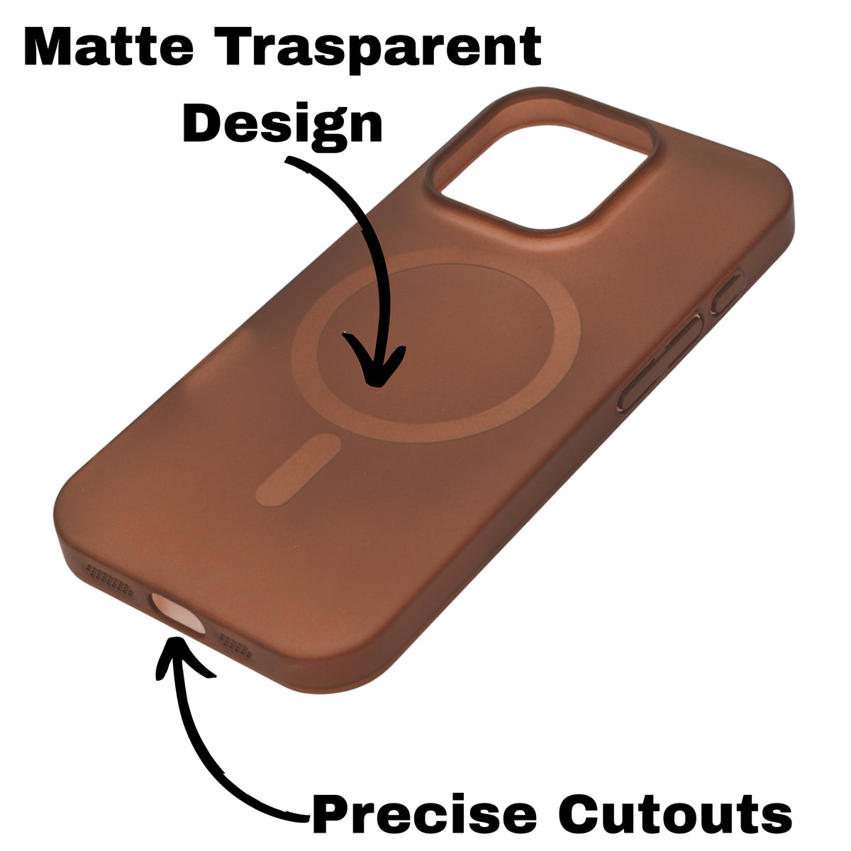 Hard Transparent Tinted Magsafe Compatible Phone Case for iPhone 16 Pro