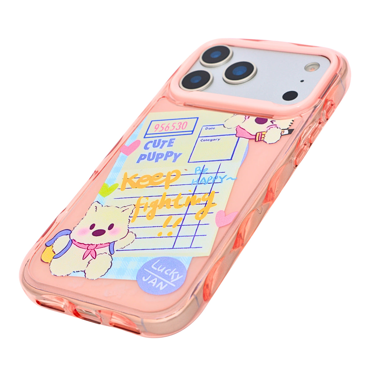 Cute Transparent Wavy Edge Phone Case for iPhone 17 Pro