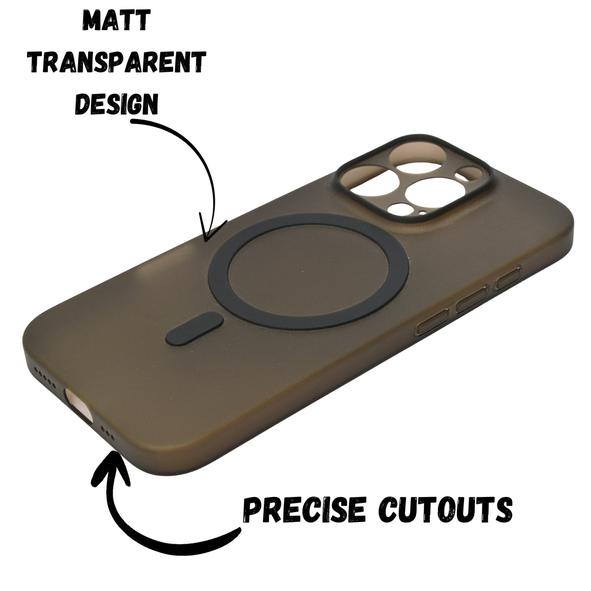Frosted Hard Matte MagSafe Compatible Phone Case for iPhone 16 Pro