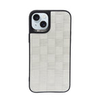 Checkered Texture Grip Case For iPhone 15