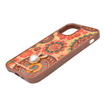 Bohemian Ethnic Print Cork Texture with Pearl Detail Phone Case for iPhone 12 / 12 Pro