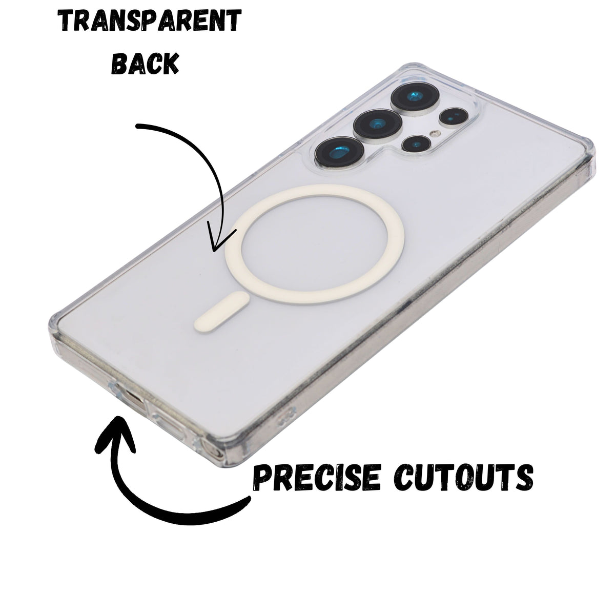 Transparent Magsafe Compatible Phone Case for Samsung S25 Ultra