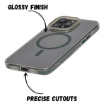 Transparent MagSafe with Colored Border Phone Case For iPhone 14 Pro