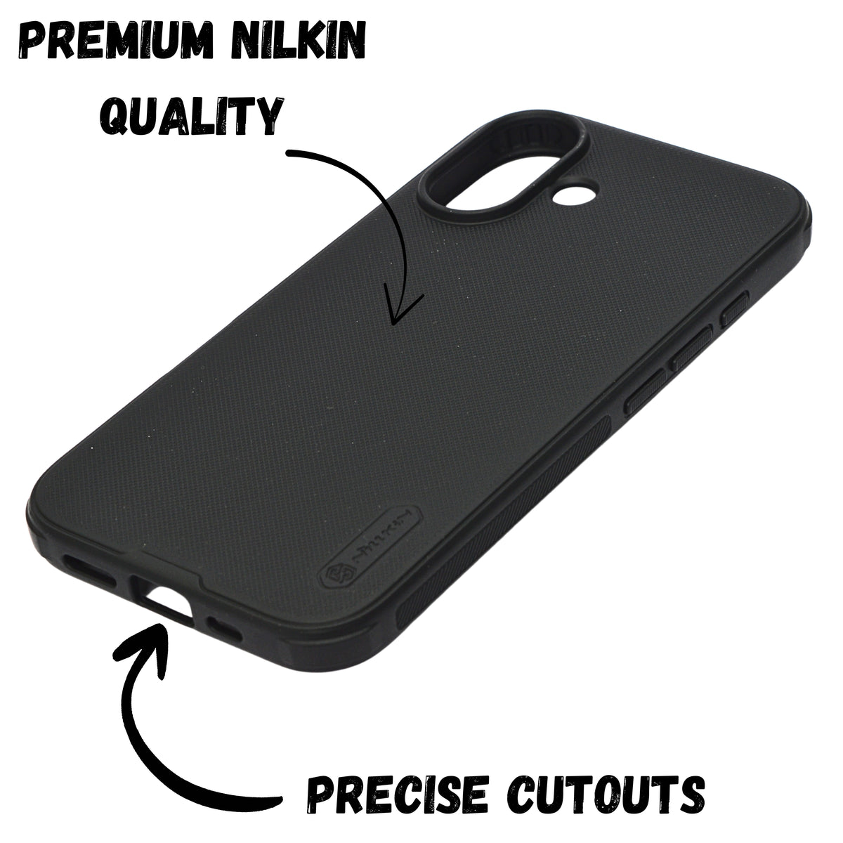 Premium Carbon Textured Anti-Slip Protective Phone Case for iPhone 16 Plus