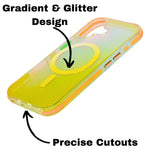 Glitter Gradient MagSafe Compatible Phone Case for iPhone 16
