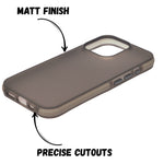 Matte Transparent Frosted with Side Border Phone Case For iPhone 15 Pro