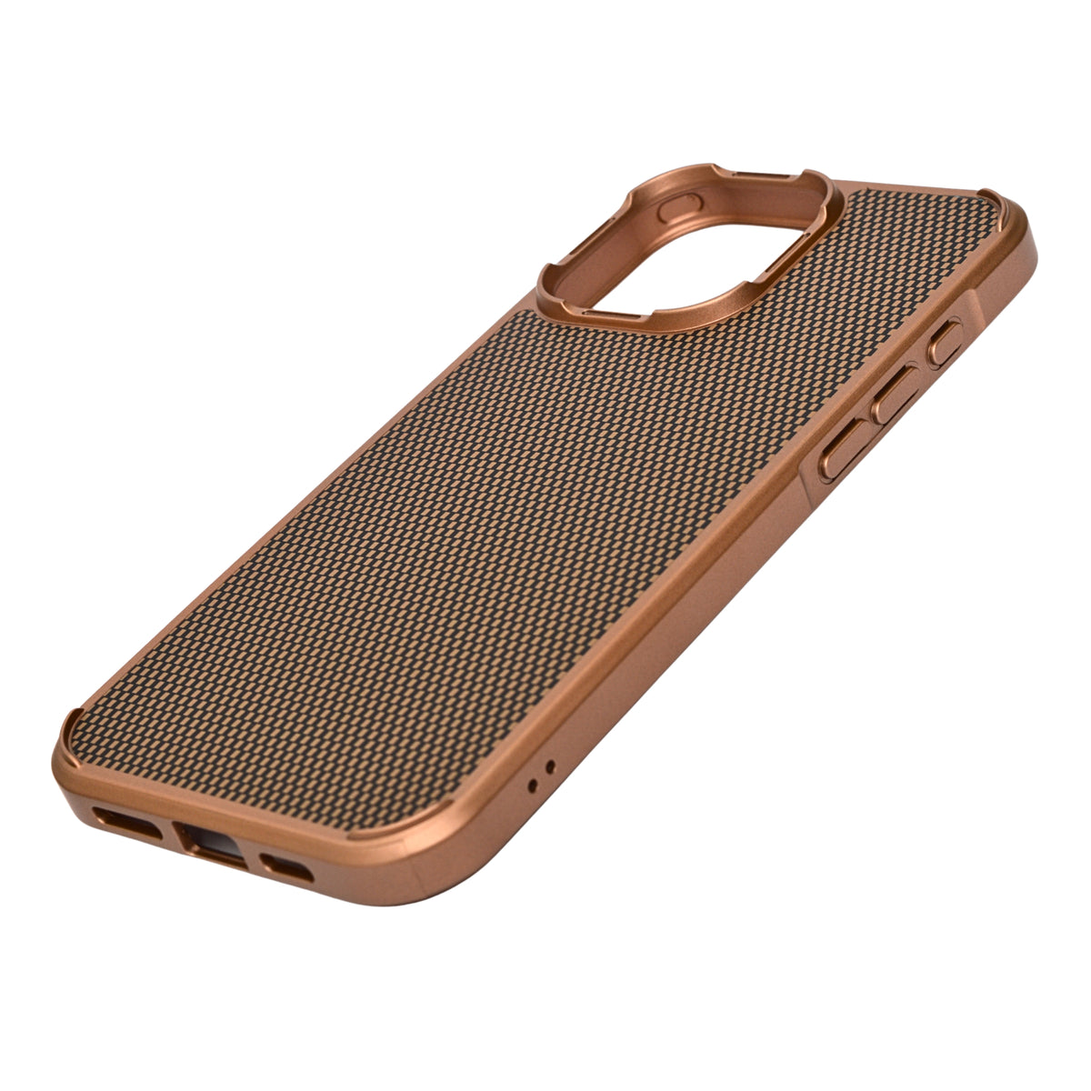 Geometric Carbon Fiber Texture Phone Case for iPhone 16 Pro