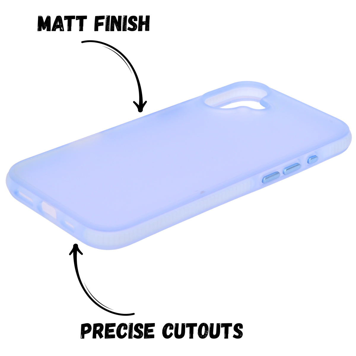 Matte Transparent Frosted with Side Border Phone Case For iPhone 16 Plus