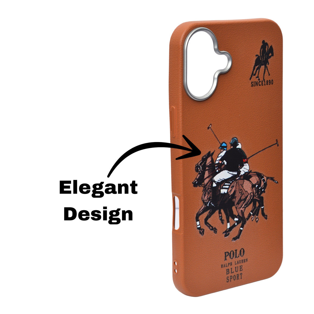 Santa Barbara Polo & Racquet Club Leather Phone Case For iPhone 16 Plus