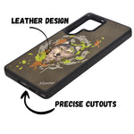 Nimmy Friends Wolf Print Leather Finish hard Phone Case for Samsung S25 Ultra