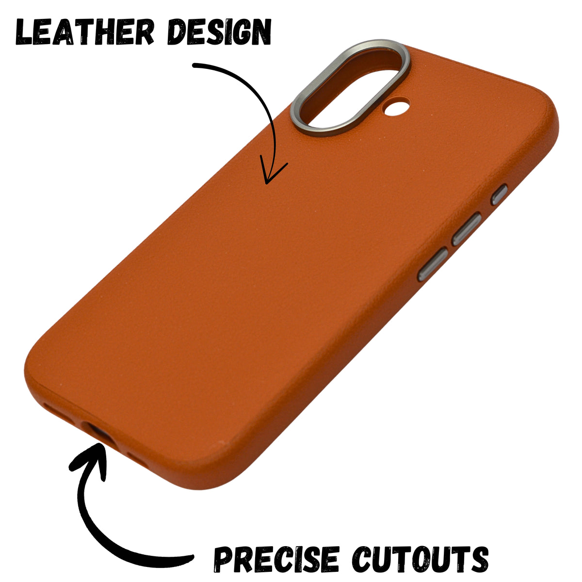 Classic Leather Texture Protective Phone Case For iPhone 16