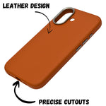 Classic Leather Texture Protective Phone Case For iPhone 16