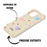 3D Colorful Polka Dot Soft Protective Phone Case for iPhone 16 Pro Max