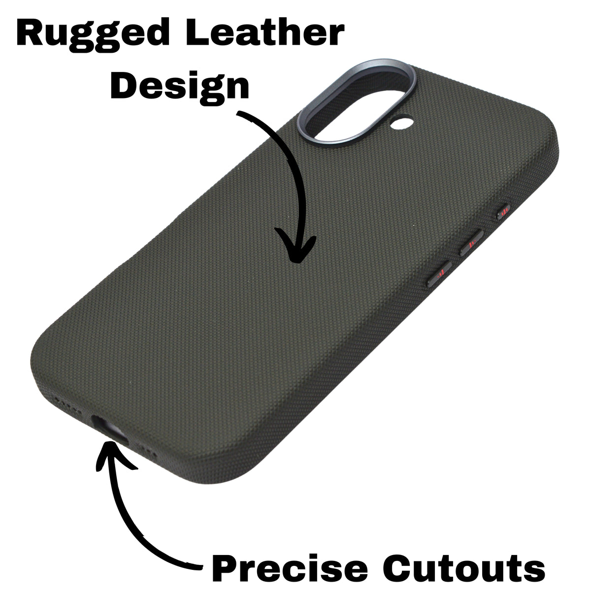 Matte Rugged Texture Anti-Slip Phone Case for iPhone 16 Plus