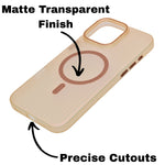 Tinted Transparent Corrugated Texture MagSafe Compatible Phone Case for iPhone 16 Pro