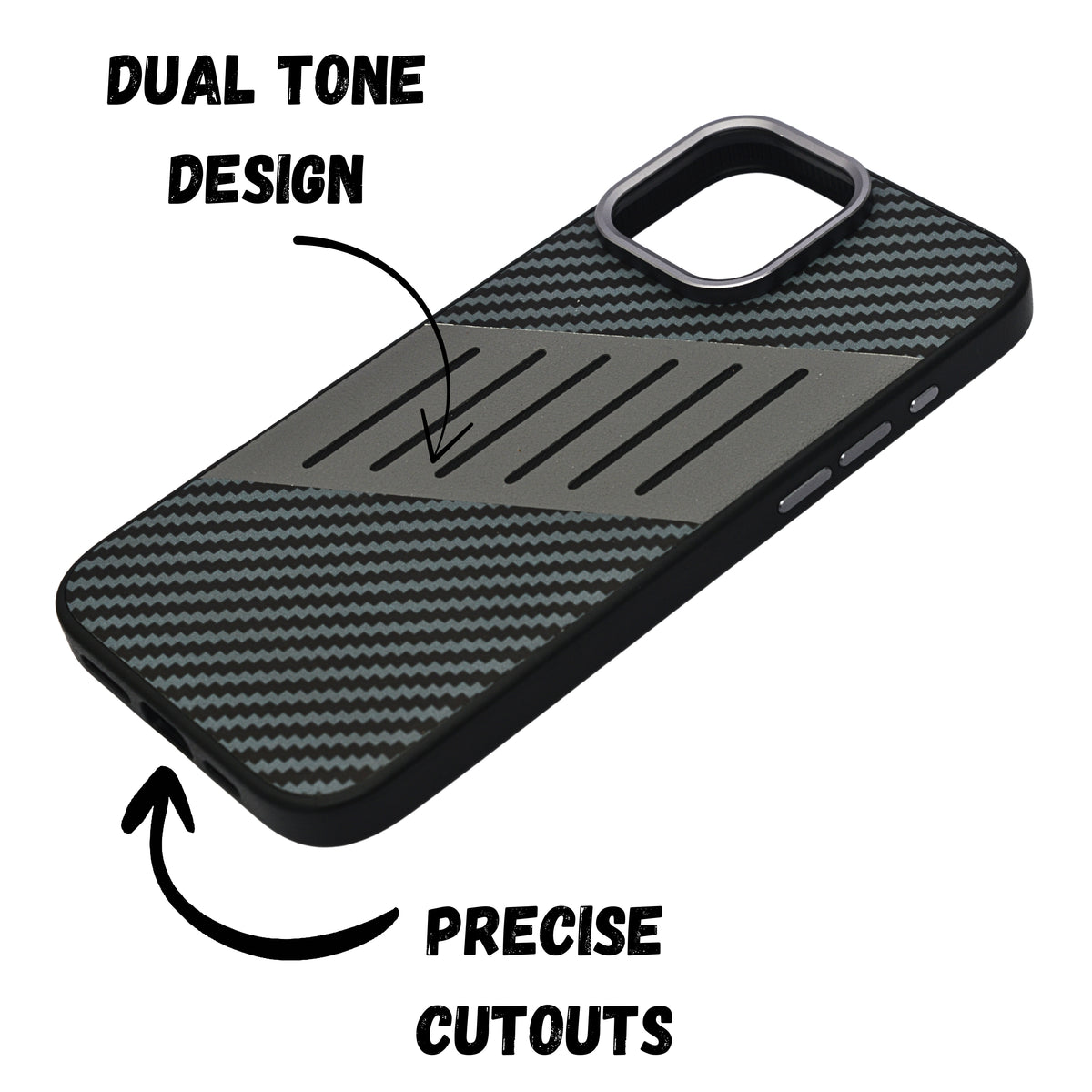 Carbon Fiber Leather Texture Kevlar Anti-Fall Protective Case for iPhone 16 Pro Max