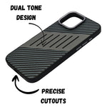 Carbon Fiber Leather Texture Kevlar Anti-Fall Protective Case for iPhone 16 Pro Max