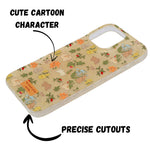 Floral Bunny Garden Design Case with Charms – for iPhone 16 Pro Max