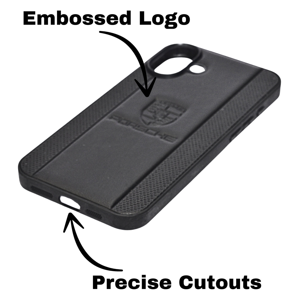 Porsche Design Leather Finish Mobile Back Cover For iPhone 16 Plus