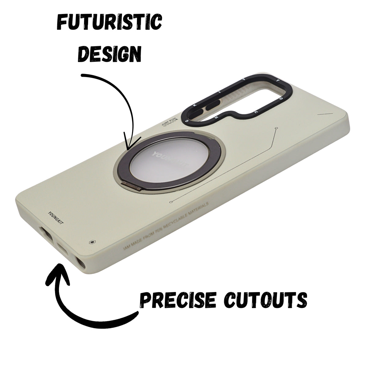 MagSafe Compatible 360° Rotatable Kickstand Hard Phone Case for Samsung S25 Ultra