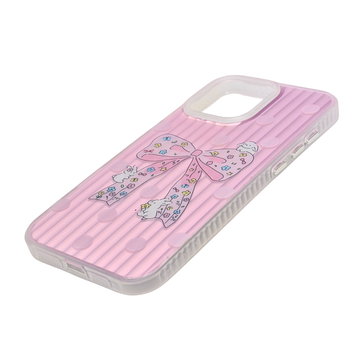 Aesthetic Bow & Floral Phone Case for iPhone 16 Pro
