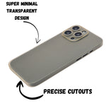 Frosted Matte Finish Transparent Phone Case for iPhone 16 Pro