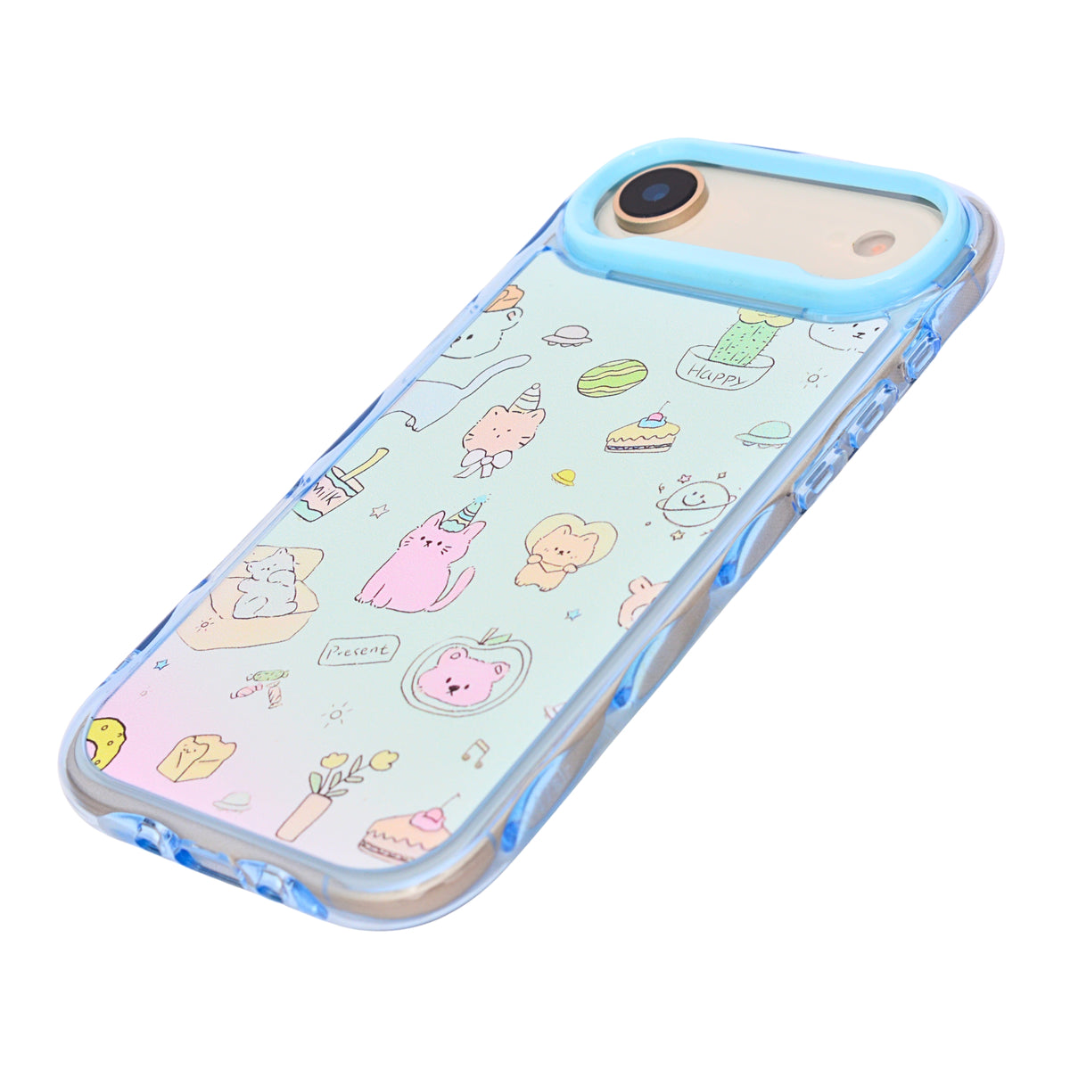 Cute Transparent Wavy Edge Phone Case for iPhone 17 Air