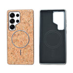 Cork Texture Printed MagSafe Compatible Phone Case for Samsung Galaxy S25 Ultra