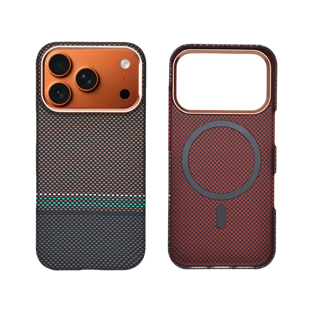 Kevlar Texture Magsafe Armor Phone Case for iPhone 17 Pro Max