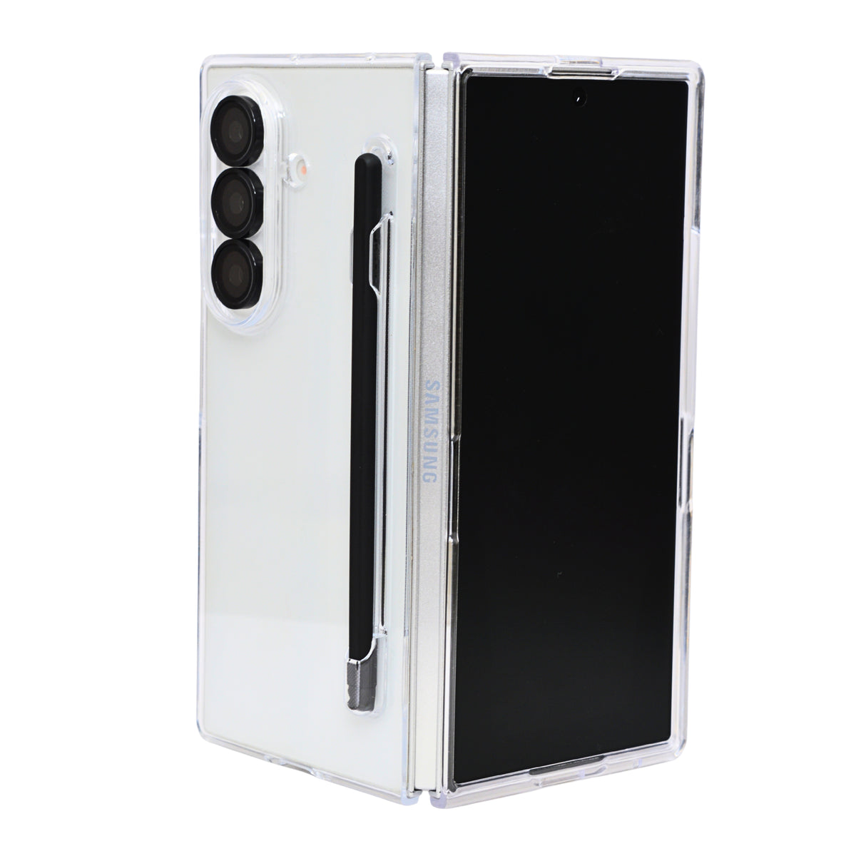 Crystal Clear with S Pen Slot Phone Case for Samsung Galaxy Z Fold 7