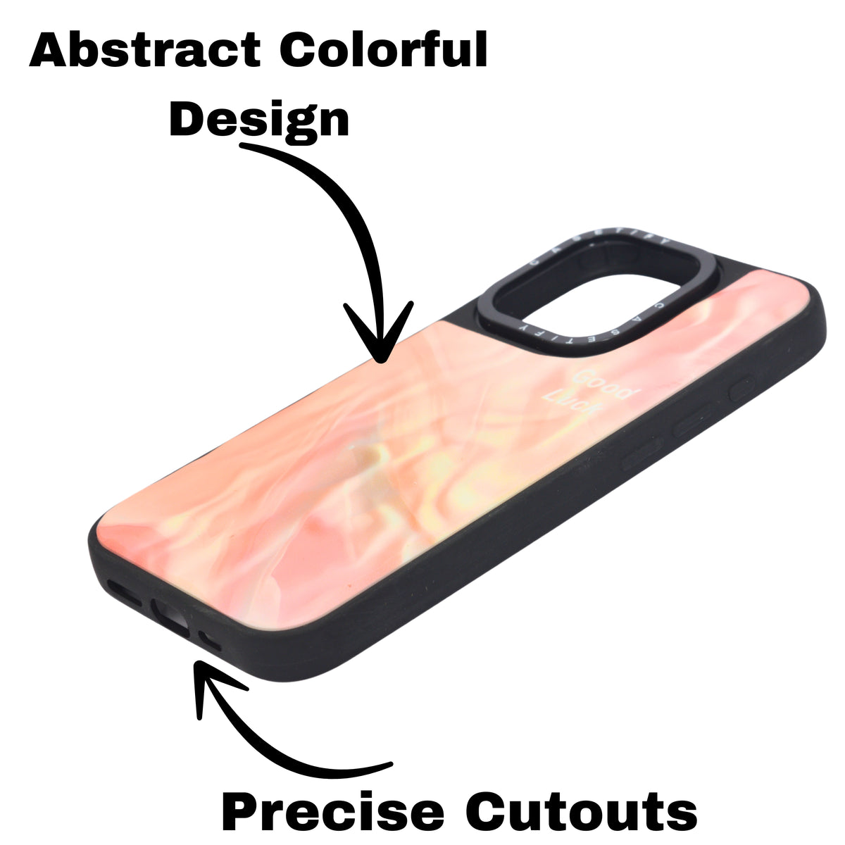 Marble Glossy Abstract Protective Phone Case For iPhone 15 Pro Max