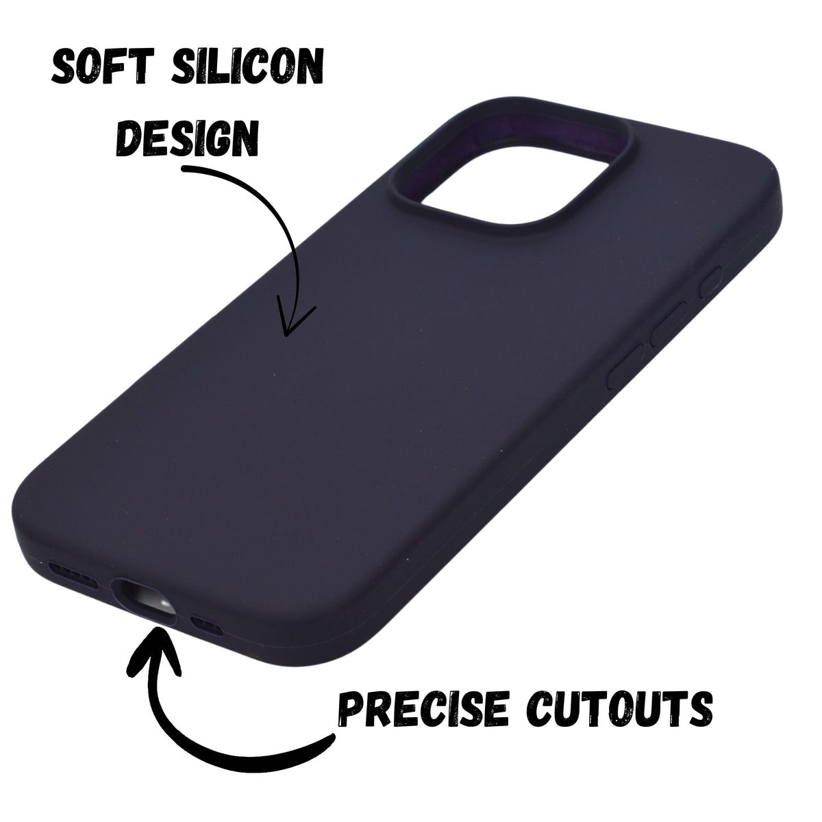 Premium Soft Silicone with Microfiber Lining Phone Case for iPhone 16 Pro