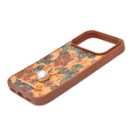 Bohemian Ethnic Print Cork Texture with Pearl Detail Phone Case for iPhone 17 Pro