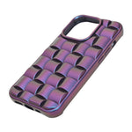 3D Checkered Pattern with Color-Shifting Finish Phone Case for iPhone 14 Pro
