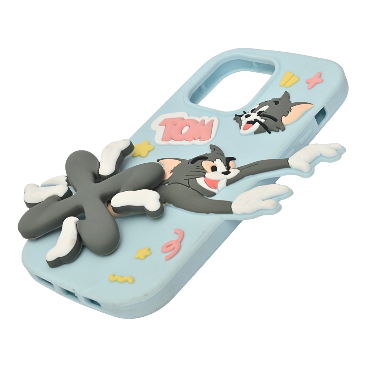 3D Running Tom and Jerry Soft Silicone Phone Case for iPhone 13 Pro Max/ 14 Pro Max/ 15 Pro Max