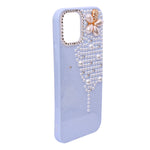 Luxury Glitter Finish with 3D Pearl Flower Design Phone Case for iPhone 12 / 12 Pro