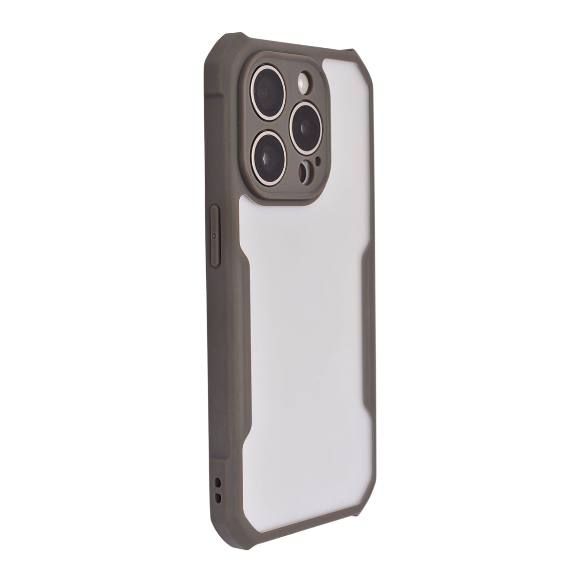 Rugged Clear Case with Black Bumper for iPhone 15 Pro
