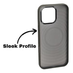 Stylish Durability Acrylic Corrugated Lines Skin Feel Case For iPhone 16 Pro Max