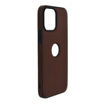 Premium PU Leather Phone Case with Logo Cutout for iPhone 13 Pro Max