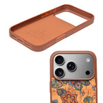 Bohemian Ethnic Print Cork Texture with Pearl Detail Phone Case for iPhone 17 Pro