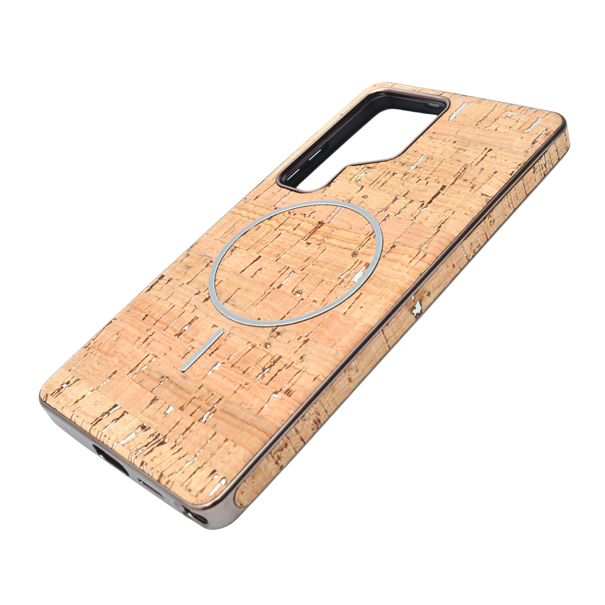 Cork Texture Printed MagSafe Compatible Phone Case for Samsung Galaxy S25 Ultra