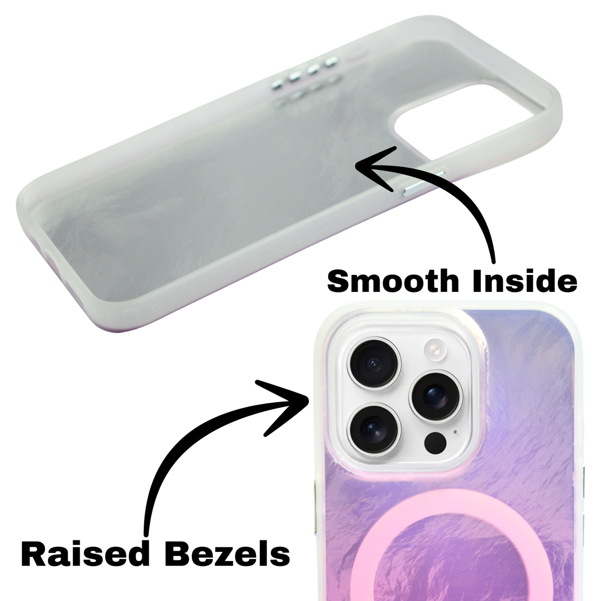 Iridescent MagSafe Compatible Gradient Phone Case For iPhone 15 Pro Max
