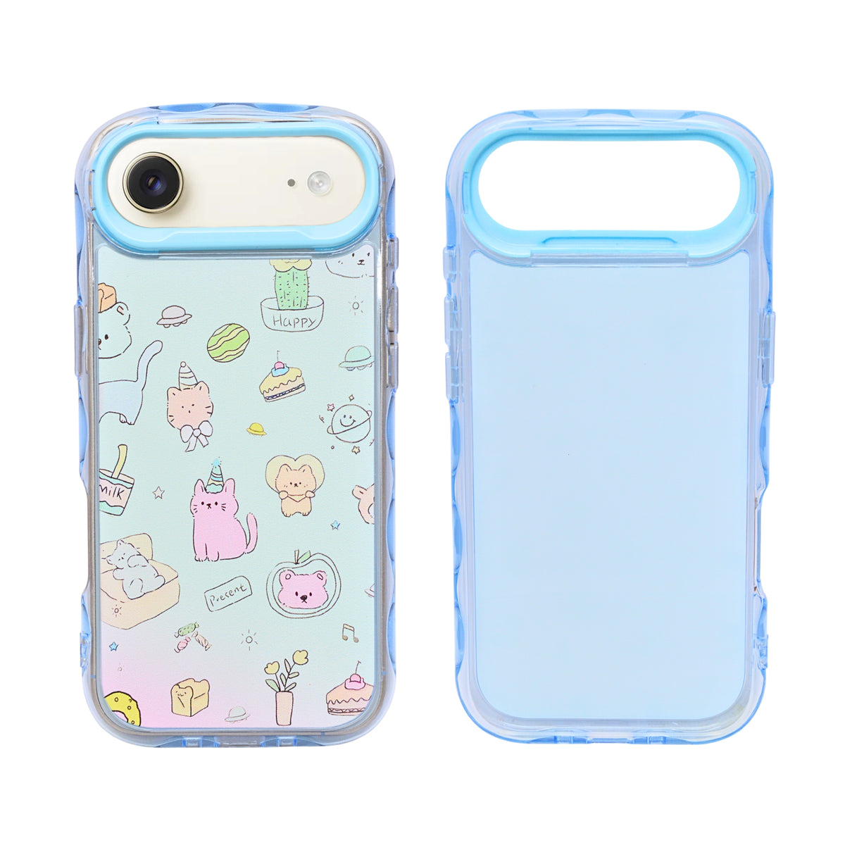Cute Transparent Wavy Edge Phone Case for iPhone 17 Air