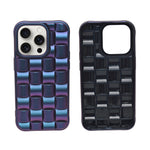 3D Checkered Pattern with Color-Shifting Finish Phone Case for iPhone 14 Pro