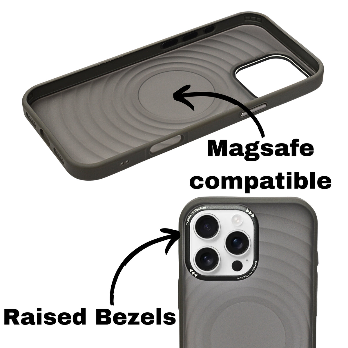 Stylish Durability Acrylic Corrugated Lines Skin Feel Case For iPhone 16 Pro Max
