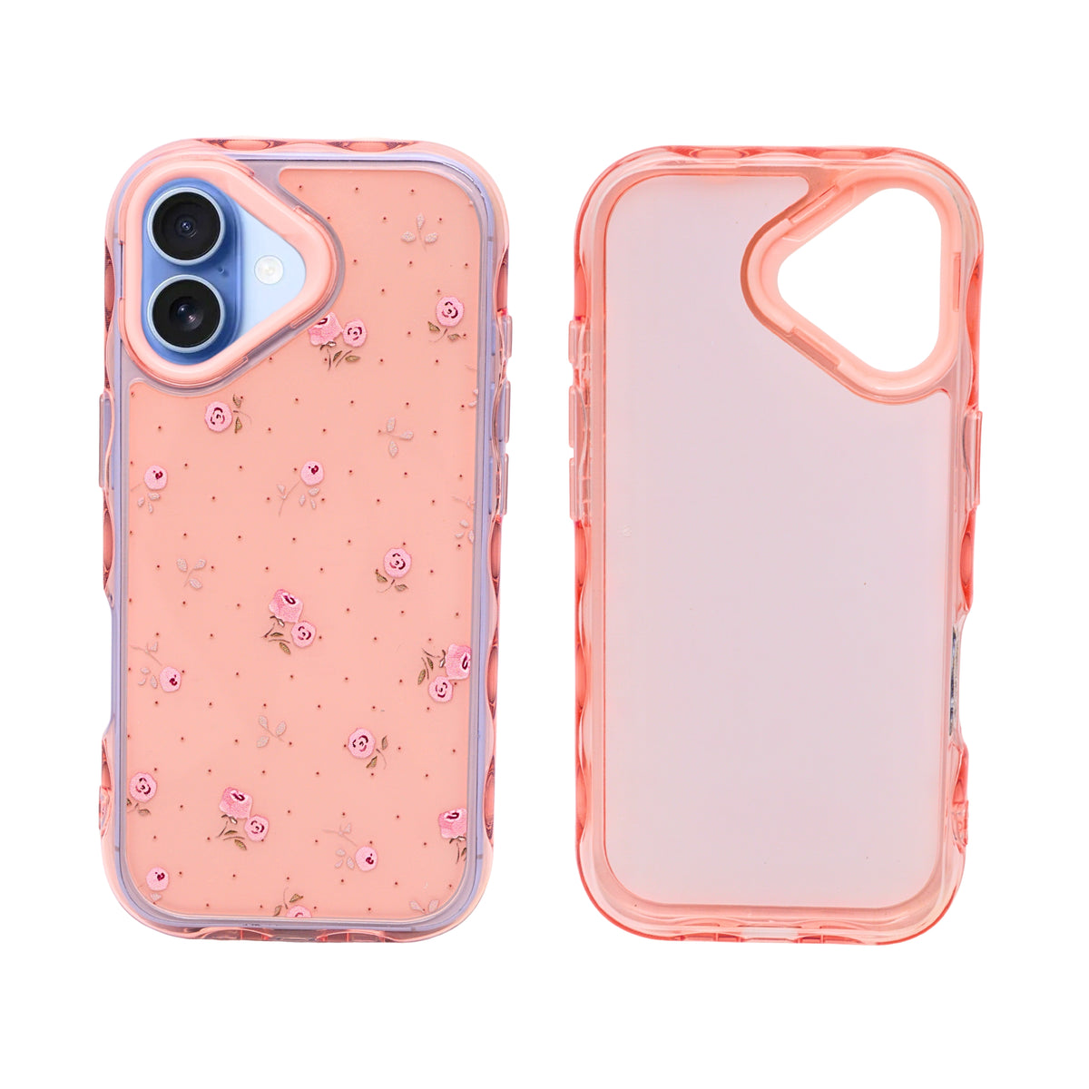 Cute Transparent Wavy Edge Phone Case for iPhone 17